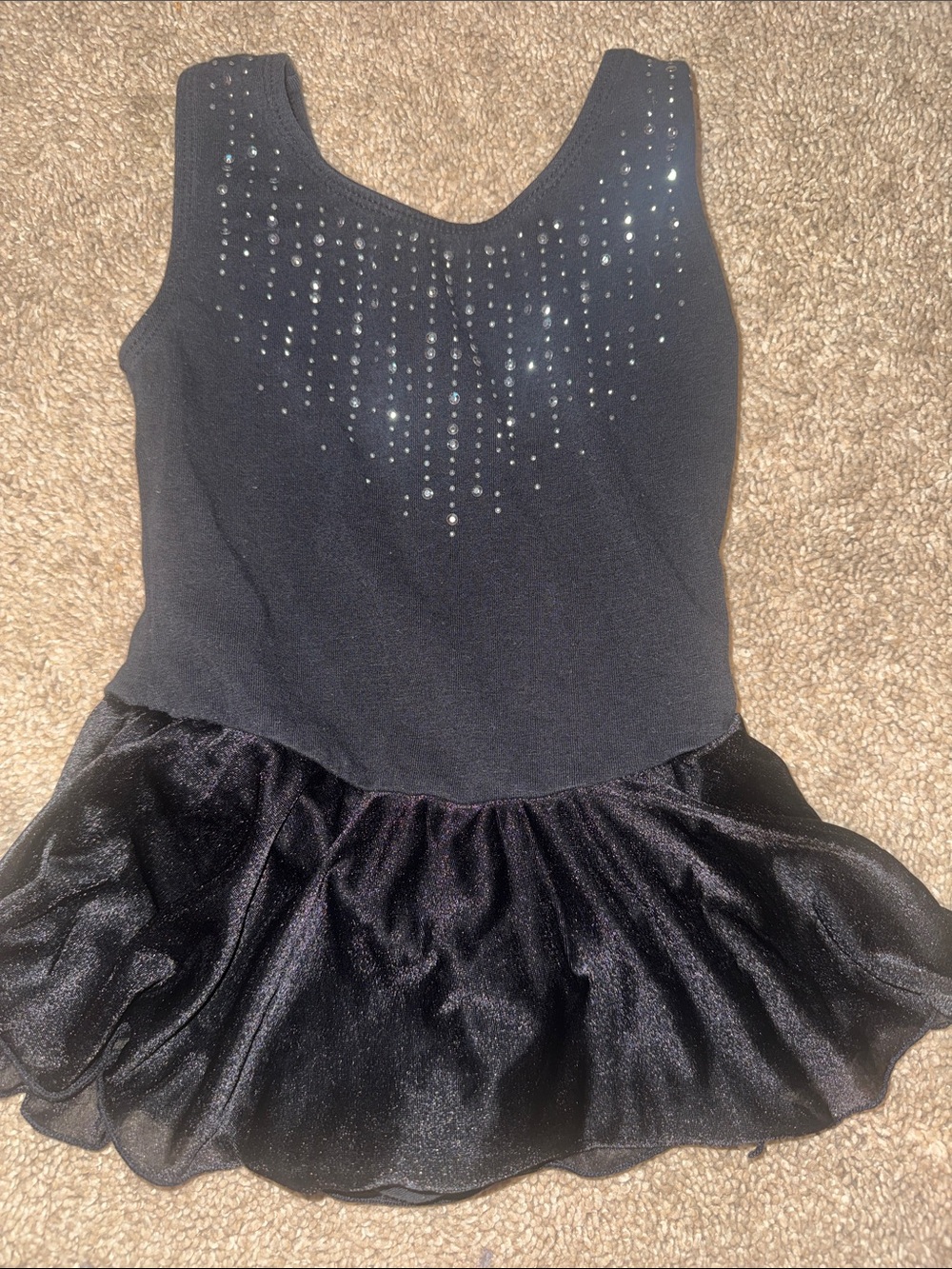 Kids Black Sparkle Tutu leotard Dress